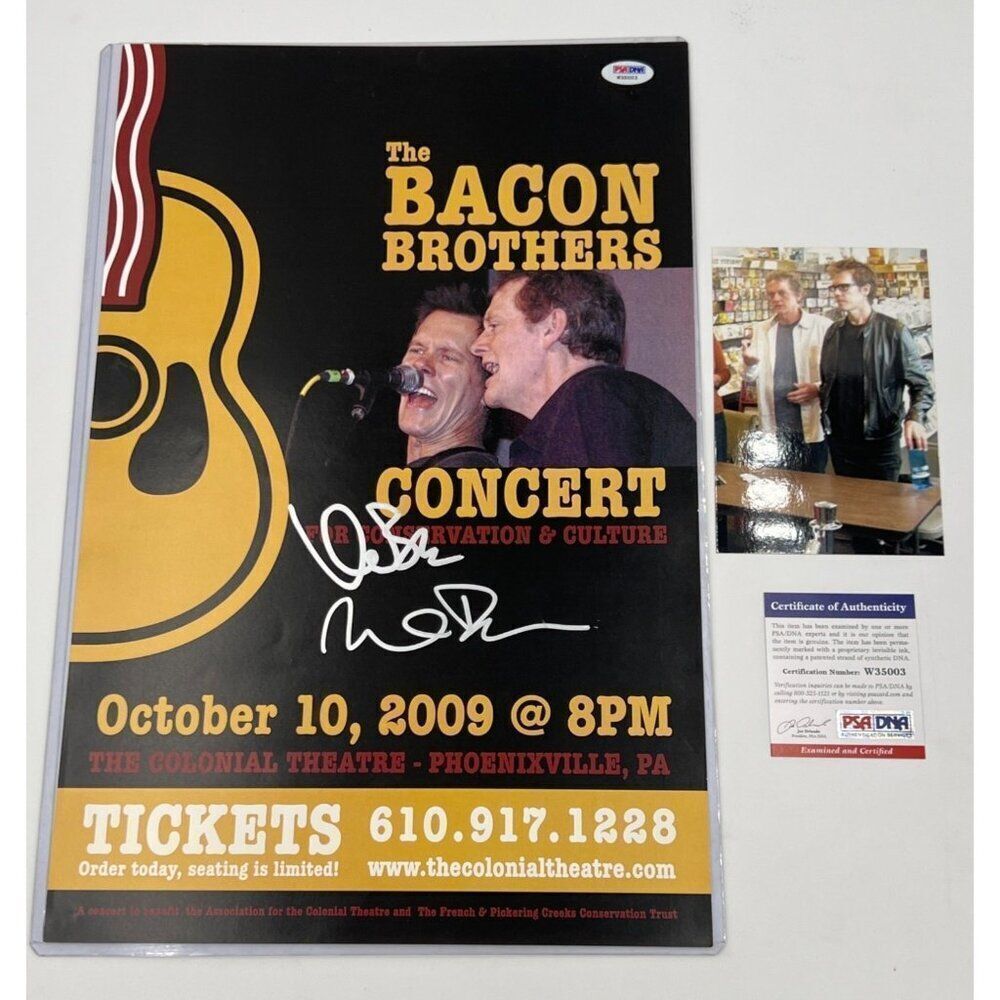 Kevin Bacon Signed Concert Poster Advertising PSA DNA COA